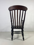 Black Grandfather Chair / Windsor Carver