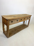 Rustic Antique Pine Console Table