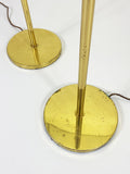 Pair of 1970's Brass Floor Lamps