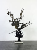 Mid Century Metal Lace Abstract Sculpture