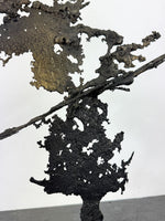 Mid Century Metal Lace Abstract Sculpture