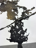 Mid Century Metal Lace Abstract Sculpture