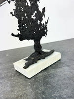 Mid Century Metal Lace Abstract Sculpture