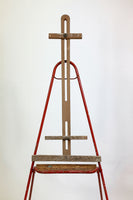 Mid Century Wooden & Metal Artist Display Easel