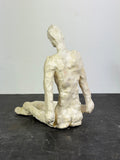 Mid Century Abstract Seated Human Figure Sculpture
