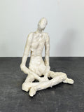 Mid Century Abstract Seated Human Figure Sculpture