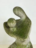 Weathered Abstract Stone Sculpture – Parent & Child Statue