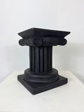 Vintage Black Wooden Display Stand – Table-Top Ionic Column Pedestal