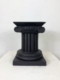 Vintage Black Wooden Display Stand – Table-Top Ionic Column Pedestal