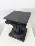 Vintage Black Wooden Display Stand – Table-Top Ionic Column Pedestal