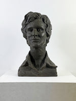 Mid Century Bust Sculpture, Signed L.Yauner