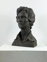 Mid Century Bust Sculpture, Signed L.Yauner
