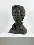 Mid Century Bust Sculpture, Signed L.Yauner