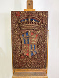 Vintage Heraldic Plaster Royal Coat of Arms & Crown Plaques