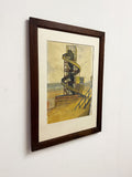 Keith Banks - Vintage Helter Skelter Beach Signed Original Fairground Painting
