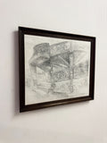 Keith Banks Original Fairground Waltzer Pencil Drawing c.1970s-1980s