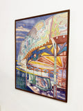 Large Keith Banks Original Fairground Waltzer Watercolour Painting