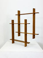 Vintage Mid Century Modern Interlocking Wood Shelf