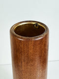 Danish Mid Century Teak Vase with Brass Insert