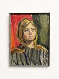 Mid-Century Modern Portrait Oil Painting, Owen Rowley