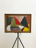 Mid-Century Scandinavian Cubist Townscape Oil Painting, Swedish School, Circa 1960s