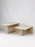 1970's Italian Travertine Tables, Coffee Table or Pair of Side Tables