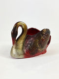 Vintage Chalkware Carnival Prizes – 1930s Parrot & Swan Figurines