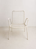 Vintage Italian Rio Armchair by EMU - White Wire Mesh Armchair