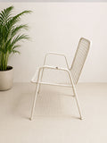 Vintage Italian Rio Armchair by EMU - White Wire Mesh Armchair