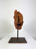 Vintage Terracotta Horse’s Head – Mounted Sculptural Study on Metal Stand