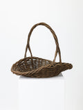 Large Early Vintage Woven Willow Log Gathering Basket