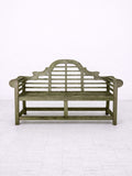 Silvered & Weathered Lutyens Teak Garden Bench