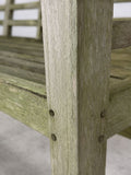 Silvered & Weathered Lutyens Teak Garden Bench
