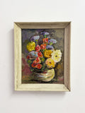 Hal Brooks, Mid-Century Modern Floral Still Life Oil Painting - Flowers in Vase
