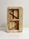 Mid Century Scandinavian Modernist Abstract Plaster Geometric Sculpture