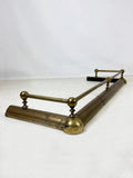 Antique Extending Brass Fireplace Fender