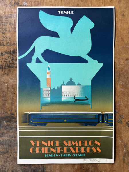 Original Fix-Masseau Limited Edition Signed Poster Orient-Express Train