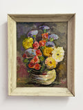 Hal Brooks, Mid-Century Modern Floral Still Life Oil Painting - Flowers in Vase