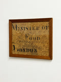 Minister of Food London Art Sign World War II 1940's