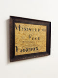 Minister of Food London Art Sign World War II 1940's
