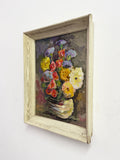Hal Brooks, Mid-Century Modern Floral Still Life Oil Painting - Flowers in Vase