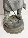 Vintage Weathered Decorative Metal Blacksmith Statue