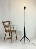 Mid Century Ebonised Tripod Floor Lamp