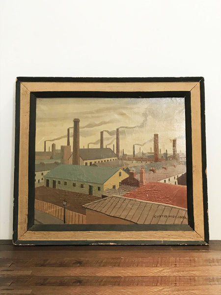 Oil Painting by F.N. Curtis Moy - Industrial North