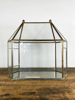 Vintage Brass & Glass Terrarium