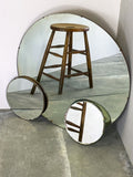 Large Round Bevelled Mirror