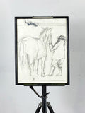 Pencil Drawing Horse & Handler