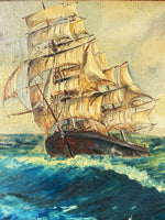 Signed Maritime Oil Painting