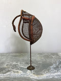 Antique Fencing Mask 0n Stand