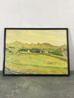 Signed Oil Painting - Rural Football Pitches